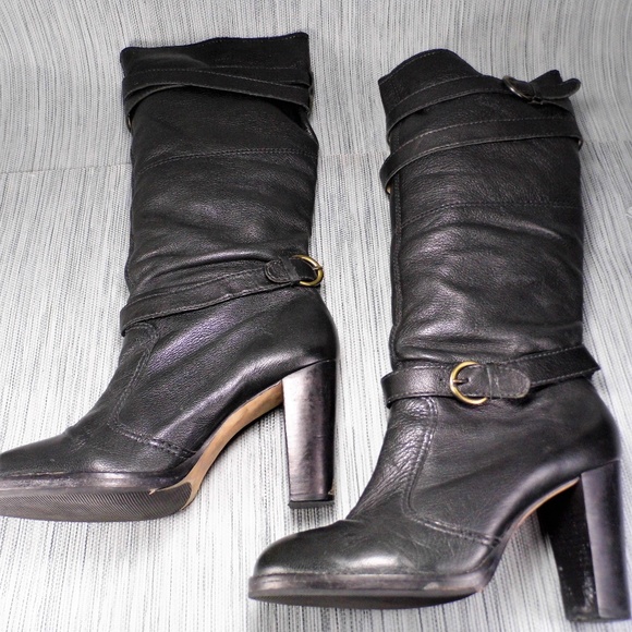 Boutique Shoes - Boutique BTluster Go-Go Slouch Leather Boots SZ 8